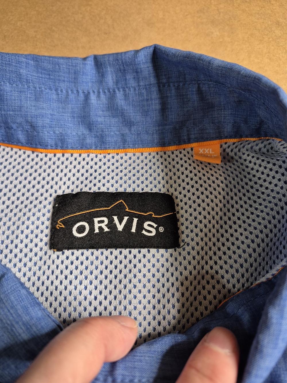 Orvis Men’s Bright Blue Button-Down Shirt 4641/4 - Picture 12 of 15